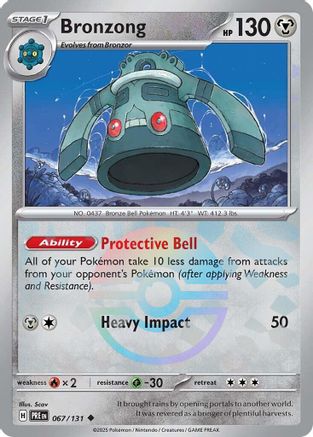 Image of Bronzong (067/131) (Poke Ball Pattern) [Scarlet & Violet: Prismatic Evolutions]