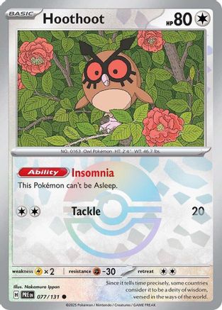 Image of Hoothoot (077/131) (Poke Ball Pattern) [Scarlet & Violet: Prismatic Evolutions]