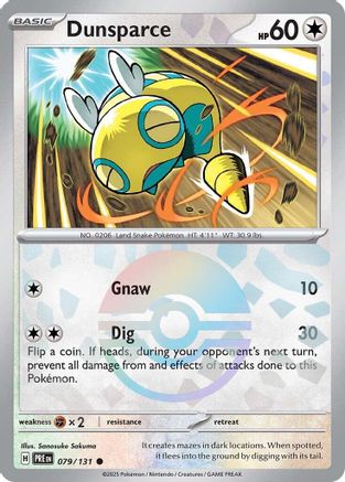 Image of Dunsparce (079/131) (Poke Ball Pattern) [Scarlet & Violet: Prismatic Evolutions]