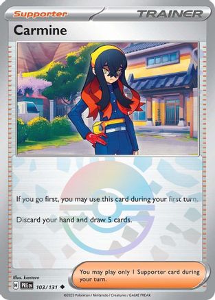 Image of Carmine (103/131) (Poke Ball Pattern) [Scarlet & Violet: Prismatic Evolutions]