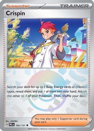Image of Crispin (105/131) (Poke Ball Pattern) [Scarlet & Violet: Prismatic Evolutions]