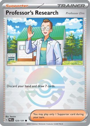 Image of Professor's Research (123/131) [Professor Elm] (Poke Ball Pattern) [Scarlet & Violet: Prismatic Evolutions]