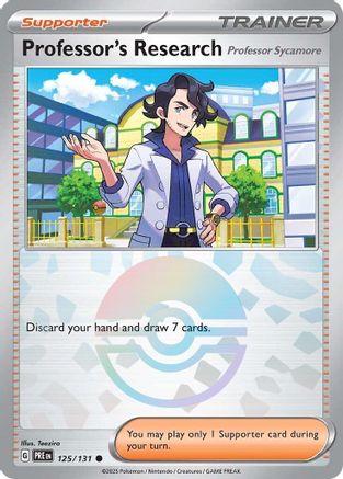 Image of Professor's Research (125/131) [Professor Sycamore] (Poke Ball Pattern) [Scarlet & Violet: Prismatic Evolutions]