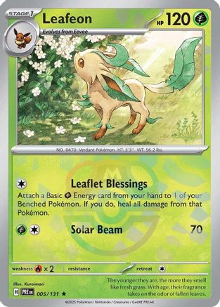 Image of Leafeon (005/131) (Master Ball Pattern) [Scarlet & Violet: Prismatic Evolutions]