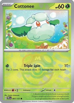 Image of Cottonee (007/131) (Master Ball Pattern) [Scarlet & Violet: Prismatic Evolutions]