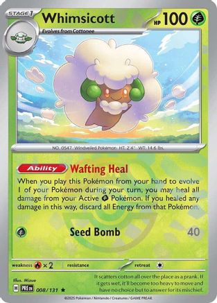 Image of Whimsicott (008/131) (Master Ball Pattern) [Scarlet & Violet: Prismatic Evolutions]