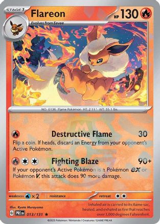 Image of Flareon (013/131) (Master Ball Pattern) [Scarlet & Violet: Prismatic Evolutions]