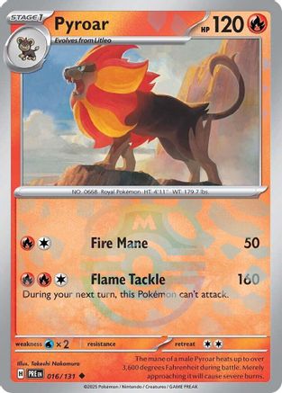 Image of Pyroar (016/131) (Master Ball Pattern) [Scarlet & Violet: Prismatic Evolutions]
