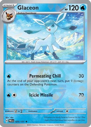Image of Glaceon (025/131) (Master Ball Pattern) [Scarlet & Violet: Prismatic Evolutions]