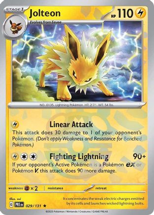 Image of Jolteon (029/131) (Master Ball Pattern) [Scarlet & Violet: Prismatic Evolutions]