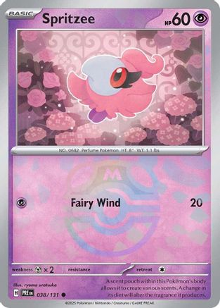 Image of Spritzee (038/131) (Master Ball Pattern) [Scarlet & Violet: Prismatic Evolutions]