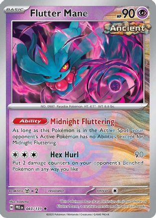 Image of Flutter Mane (043/131) (Master Ball Pattern) [Scarlet & Violet: Prismatic Evolutions]