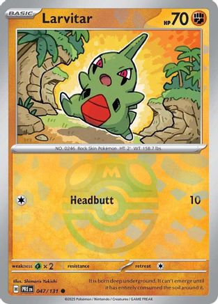 Image of Larvitar (047/131) (Master Ball Pattern) [Scarlet & Violet: Prismatic Evolutions]