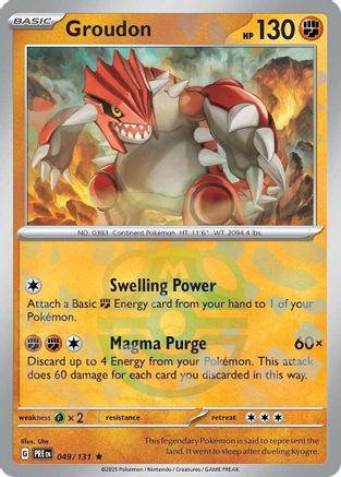 Image of Groudon (049/131) (Master Ball Pattern) [Scarlet & Violet: Prismatic Evolutions]