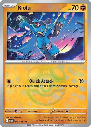Image of Riolu (050/131) (Master Ball Pattern) [Scarlet & Violet: Prismatic Evolutions]