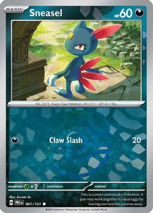 Image of Sneasel (061/131) (Master Ball Pattern) [Scarlet & Violet: Prismatic Evolutions]
