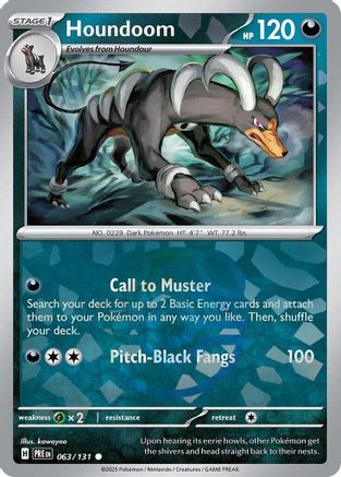 Image of Houndoom (063/131) (Master Ball Pattern) [Scarlet & Violet: Prismatic Evolutions]