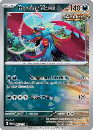 Image of Roaring Moon (065/131) (Master Ball Pattern) [Scarlet & Violet: Prismatic Evolutions]