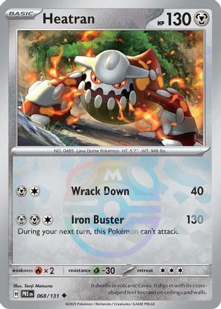 Image of Heatran (068/131) (Master Ball Pattern) [Scarlet & Violet: Prismatic Evolutions]