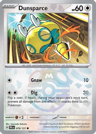 Image of Dunsparce (079/131) (Master Ball Pattern) [Scarlet & Violet: Prismatic Evolutions]
