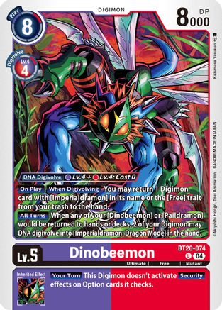 Image of Dinobeemon [BT20-074] [Release Special Booster Ver.2.5]