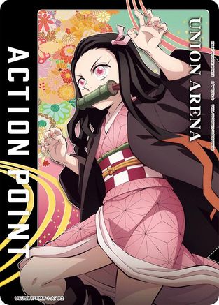 Image of Action Point Card (AP02) (Nezuko Kamado) (UE05BT/KMY-1-AP02) - UE05BT Demon Slayer Kimetsu no Yaiba Foil