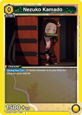 Image of Nezuko Kamado (009) (Box Topper Foil) (UE05BT/KMY-1-009) - UE05BT Demon Slayer Kimetsu no Yaiba Foil