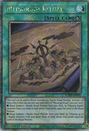 Image of Mitsurugi Ritual (Quarter Century Secret Rare) [SUDA-EN095] Quarter Century Secret Rare
