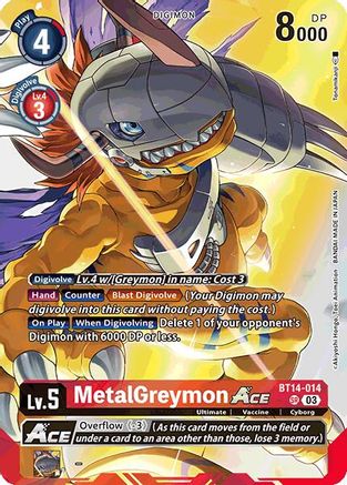 Image of MetalGreymon ACE [BT14-014] (Omnimon Binder Set) [Blast Ace]