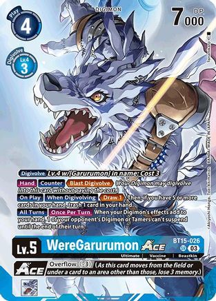 Image of WereGarurumon ACE (Omnimon Binder Set) (BT15-026) - Exceed Apocalypse Foil