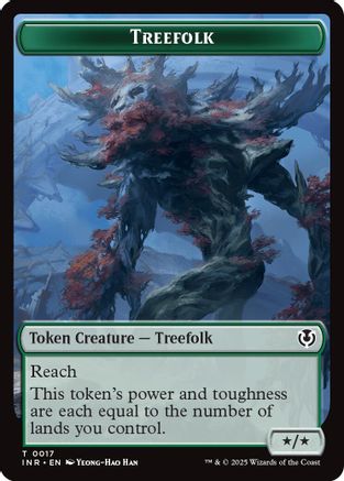 Image of Treefolk // Emblem - Wrenn and Seven Double-Sided Token [Innistrad Remastered Tokens]