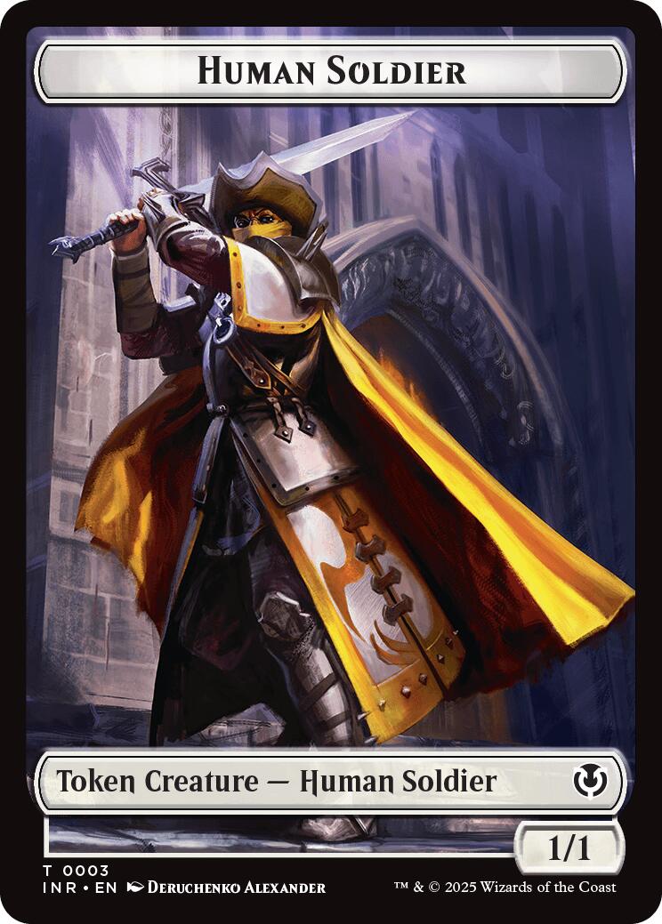 Image of Eldrazi Horror // Human Soldier (0003) Double-Sided Token [Innistrad Remastered Tokens]