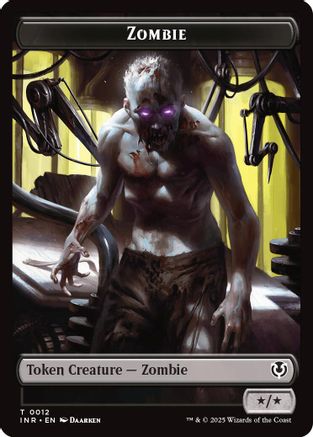 Image of Zombie (0011) // Zombie (0012) Double-Sided Token [Innistrad Remastered Tokens]
