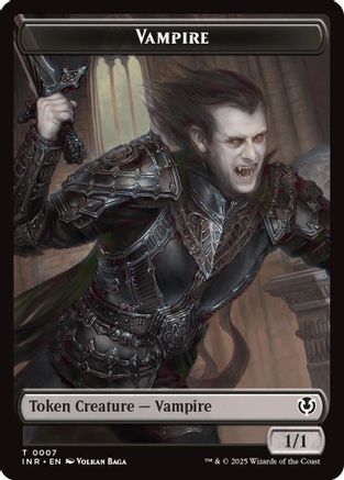 Image of Vampire (0007) // Vampire (0008) Double-Sided Token [Innistrad Remastered Tokens]