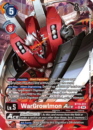 Image of WarGrowlmon ACE [BT19-011] (Alternate Art) [Release Special Booster Ver.2.5]