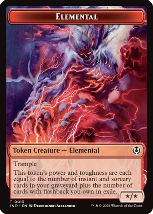 Image of Elemental // Human (0014) Double-Sided Token [Innistrad Remastered Tokens]