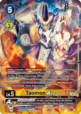 Image of Taomon ACE [BT19-037] (Alternate Art) [Release Special Booster Ver.2.5]