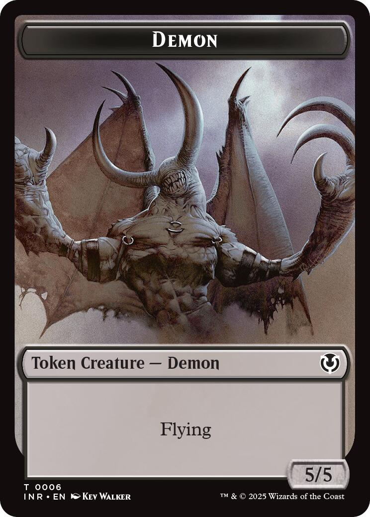 Image of Demon // Human Cleric Double-Sided Token [Innistrad Remastered Tokens]