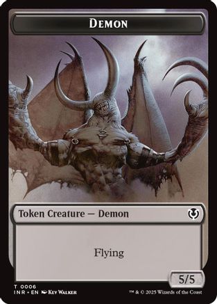 Image of Demon // Human Cleric Double-Sided Token [Innistrad Remastered Tokens]