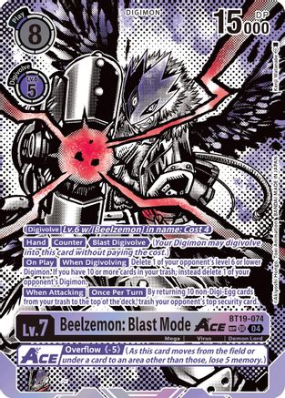 Image of Beelzemon: Blast Mode ACE [BT19-074] (Textured) [Release Special Booster Ver.2.5]
