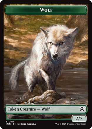 Image of Wolf (0018) // Emblem - Arlinn, Embraces by the Moon Double-Sided Token [Innistrad Remastered Tokens]