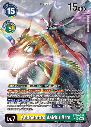 Image of Chaosmon: Valdur Arm [BT20-037] (Alternate Art) [Release Special Booster Ver.2.5]