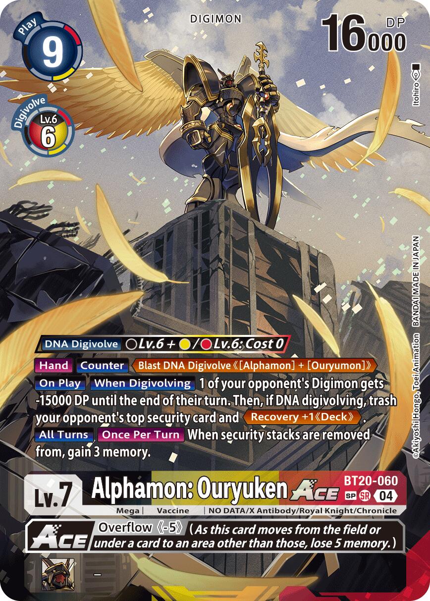 Image of Alphamon: Ouryuken ACE [BT20-060] (Textured) [Release Special Booster Ver.2.5]