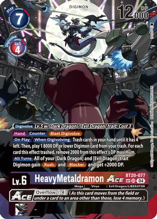 Image of HeavyMetaldramon ACE [BT20-077] (Textured) [Release Special Booster Ver.2.5]