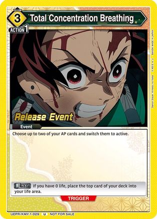 Image of Total Concentration Breathing (029) (UEPR/KMY-1-029) - UE05BT Demon Slayer Kimetsu no Yaiba Release Event Cards