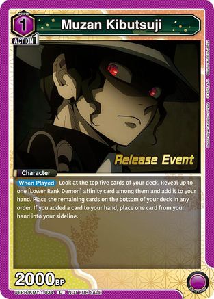 Image of Muzan Kibutsuji (034) (UEPR/KMY-1-034) - UE05BT Demon Slayer Kimetsu no Yaiba Release Event Cards