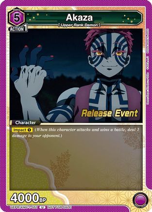 Image of Akaza (051) (UEPR/KMY-1-051) - UE05BT Demon Slayer Kimetsu no Yaiba Release Event Cards