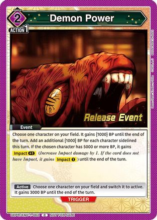 Image of Demon Power (UEPR/KMY-1-062) - UE05BT Demon Slayer Kimetsu no Yaiba Release Event Cards
