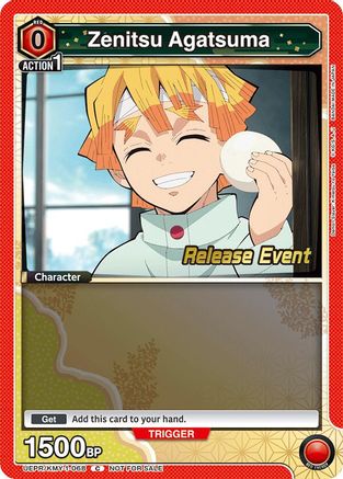 Image of Zenitsu Agatsuma (068) (UEPR/KMY-1-068) - UE05BT Demon Slayer Kimetsu no Yaiba Release Event Cards