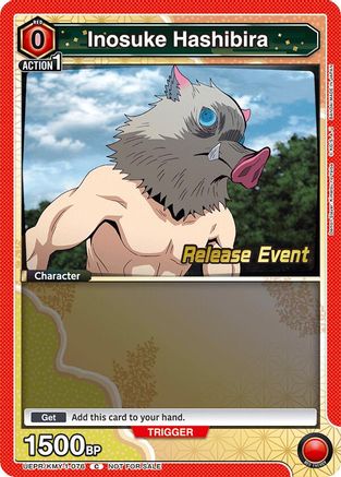 Image of Inosuke Hashibira (076) (UEPR/KMY-1-076) - UE05BT Demon Slayer Kimetsu no Yaiba Release Event Cards